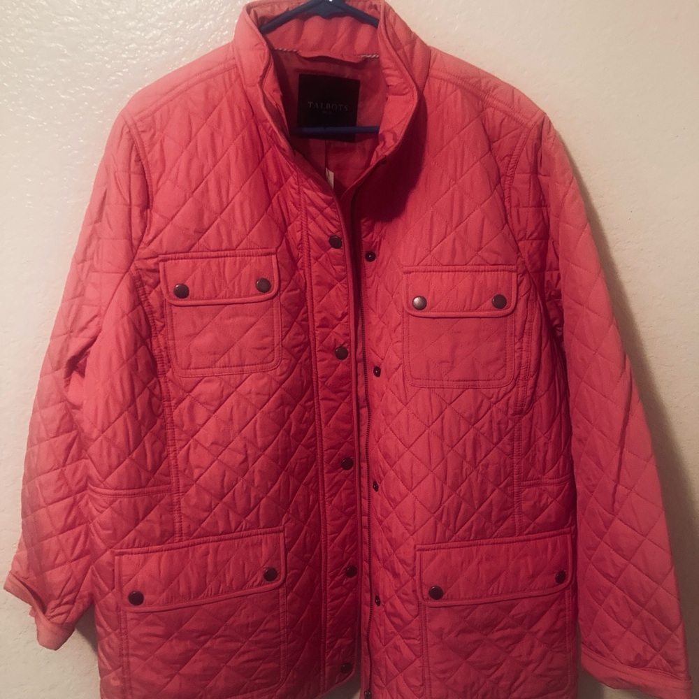 Talbots Coral Quilted Puffer Jacket